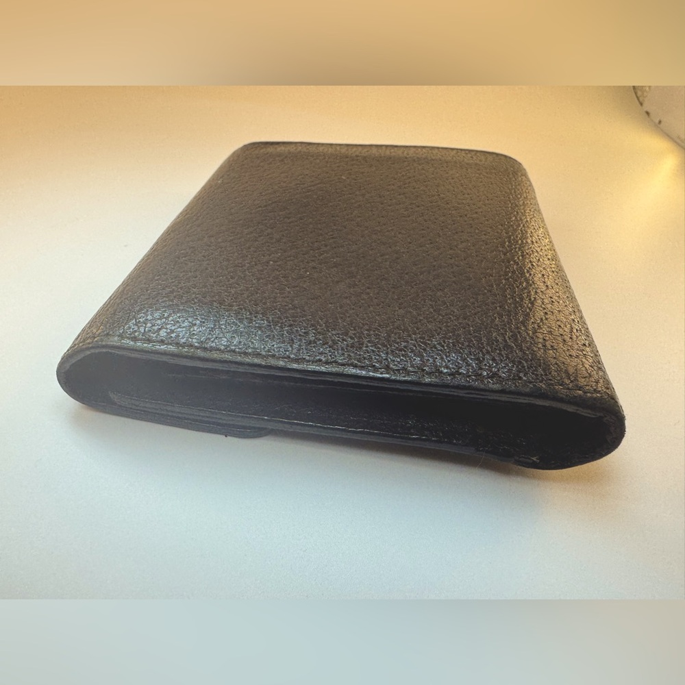 Gucci Horsebit Kisslock Coin Wallet Black Grained Leather Gucci Wallet Vintage - Picture 3 of 13
